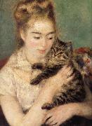 Woman with a Cat renoir